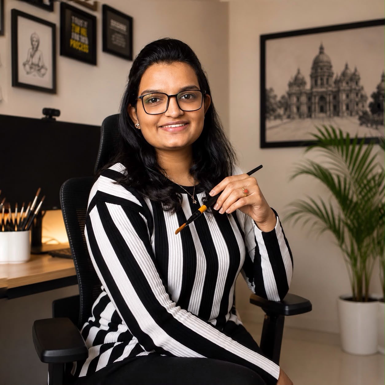 Sangita Ladumor, charcoal artist and mentor